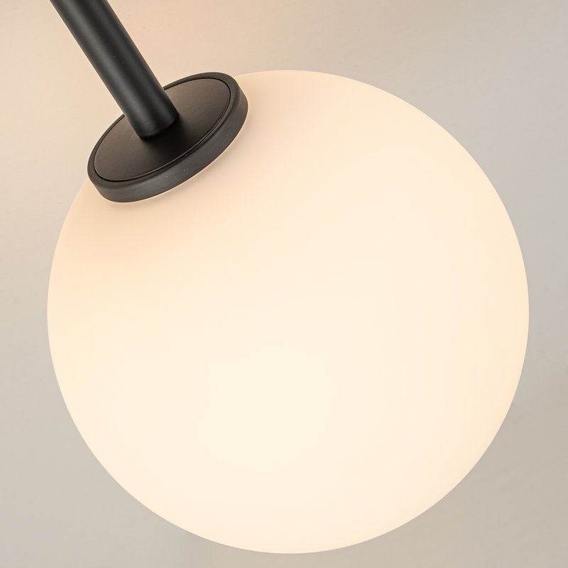 Plafonnier semi-encastré Pritee, Noir, Blanc, 9.64" H x 23.6" W x 23.6" D