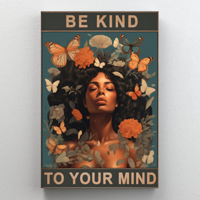 Fleur rouge «Be Kind To Your Mind»