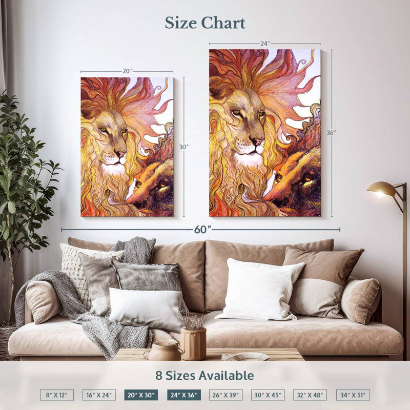 Brampt Lion King Spirit, 36" H x 24" W