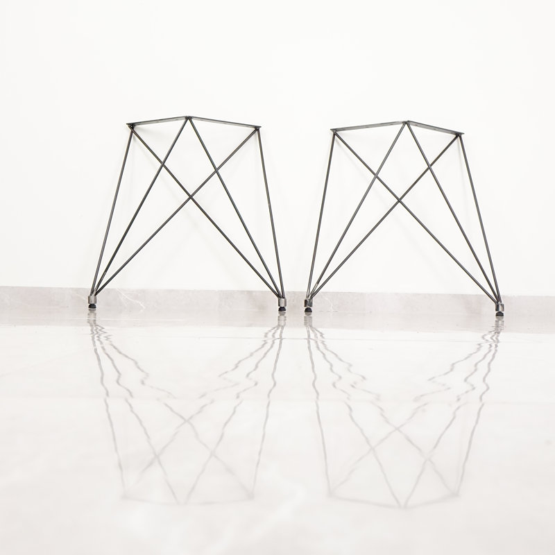 Benita Table Leg, Silver, 75cm H x 72cm W x 1cm D