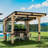 11 Ft. X 10 Ft. Solid Wood Patio Gazebo With Bar Counter