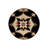 Brown Beige Floral Patterned Round Woven Base Vintage Decorative Carpet-896456486