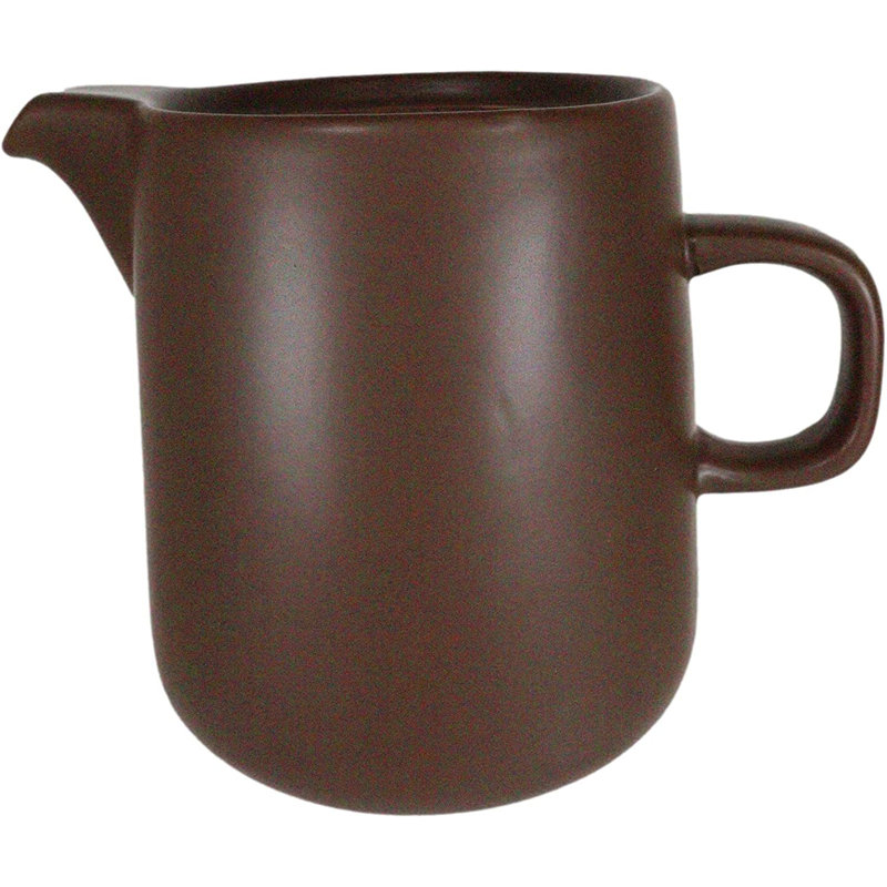 Latitude Run® Colourful Matte Finish Porcelain Portable Personal Artisan Hand Crafted Barista Style Coffee Maker Carafe Pot Flask With Pour Over Dripper Filter Cup Set (Brown)