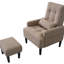 Fauteuil inclinable en tissu gris avec rembourrage confortable et lit de salon moderne de style loisir - réglable en 5 angles, poussoir, gris, doux