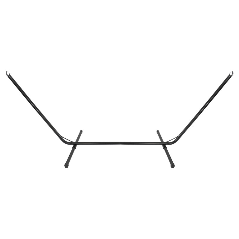 Black Steel Hammock Stand with Chain Accent and Hooks