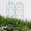 Ensemble de 2 treillis de jardin en métal 71 po x 19,7 po antirouille pour plantes grimpantes-73231858