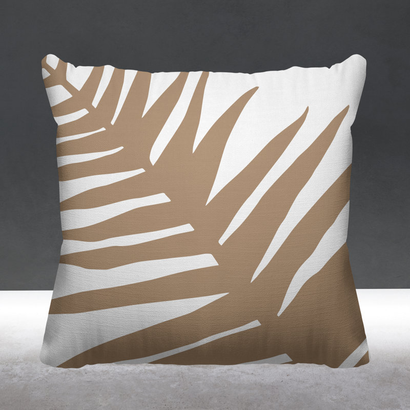 Fielding Outdoor Reversible Throw Pillow, 19W" x 19H", Beige