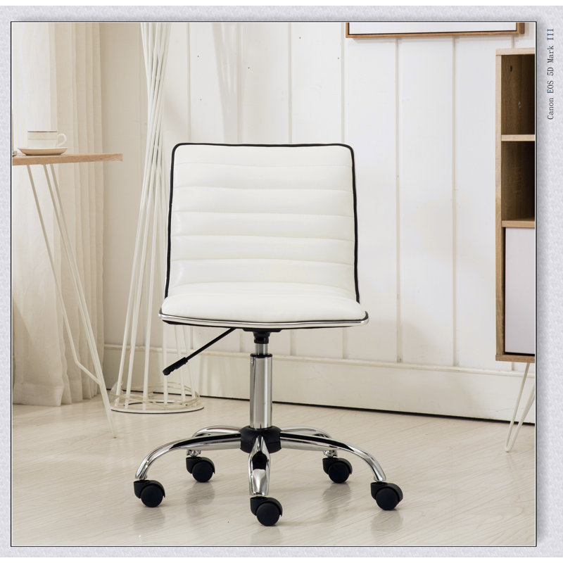 Chaise de bureau Fremo Chromel, Blanc