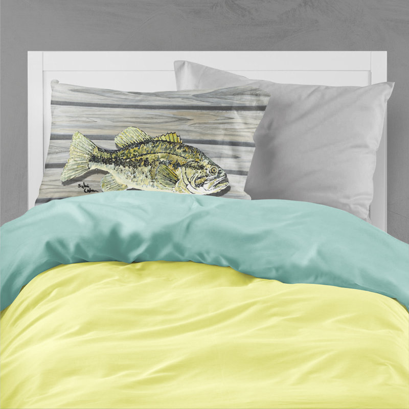  Taie d'oreiller rayée Fish Bass