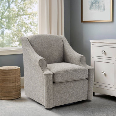 Justin Jacquard Upholstered Swivel Glider Chair