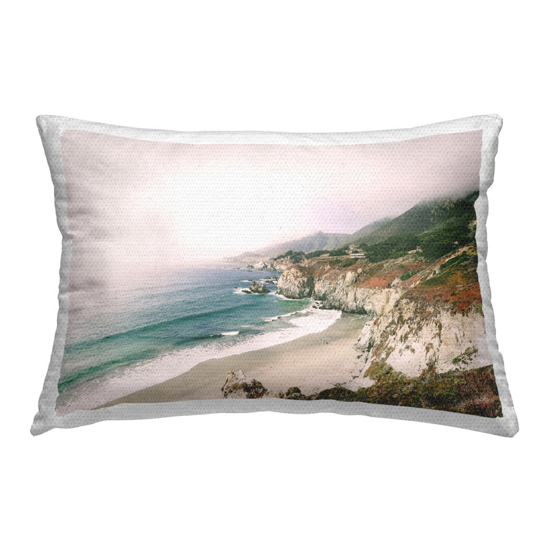Coussin d'extérieur imprimé Big Sur Coast View par Sissi et Seb