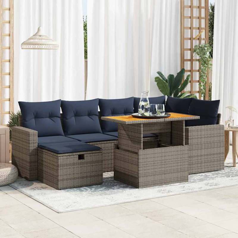55cm Wide Patio Sofa with Cushions