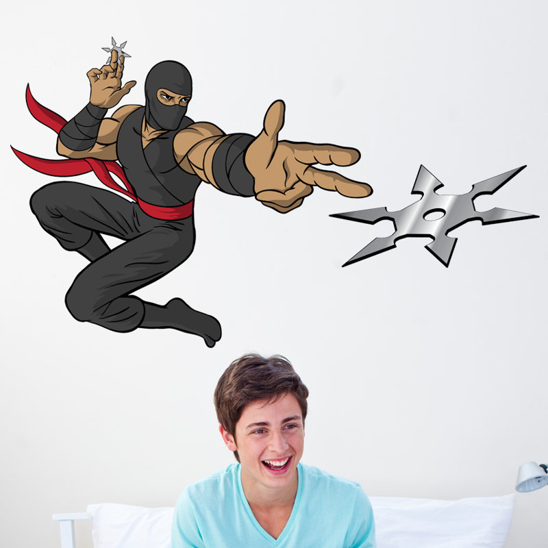 Adhésif décoratif Winn Ninja Shuriken, H 28 po x l 48 po