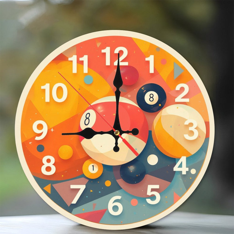 Décoration d'horloge murale colorée rétro