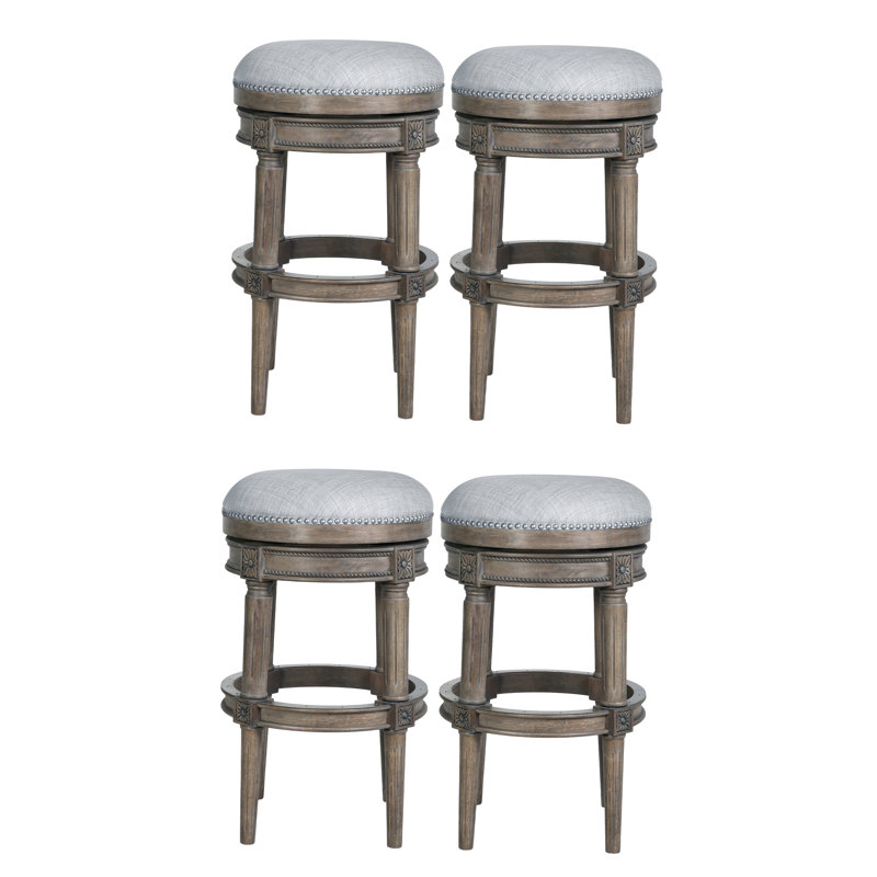 Tabouret de bar et de comptoir Mehar, Tabouret de comptoir (siège d'une hauteur de 26 p, 4, Albâtre