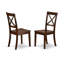 L'ensemble de salle à manger 3 pièces comprend une table de cuisine ronde avec piédestal et 2 chaises de salle à manger, 36 x 36 pouces, acajou-817281541-817281543-817281656