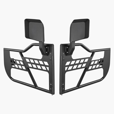 Jeep Tube Doors, 2-Door, Hunting Style Jeep Tubular Door With Heavy-Duty Hinges And OE Latch, Jeep Doors With Rear View Mirrors, Fit For 2018-2024 Jeep Wrangler JL And 2020-2024 Jeep Gladiator JT