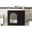 Meuble-lavabo mural avec mesures de 24 po, lavabo en céramique, tiroirs de rangement, esthétique moderne, surface imperméable, compatibilité du robinet, poignée élégante pour les salles de bain à espace limité, design,