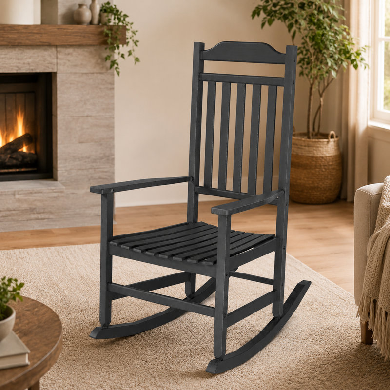 Chaise berçante d'extérieur en résine pour tous les temps