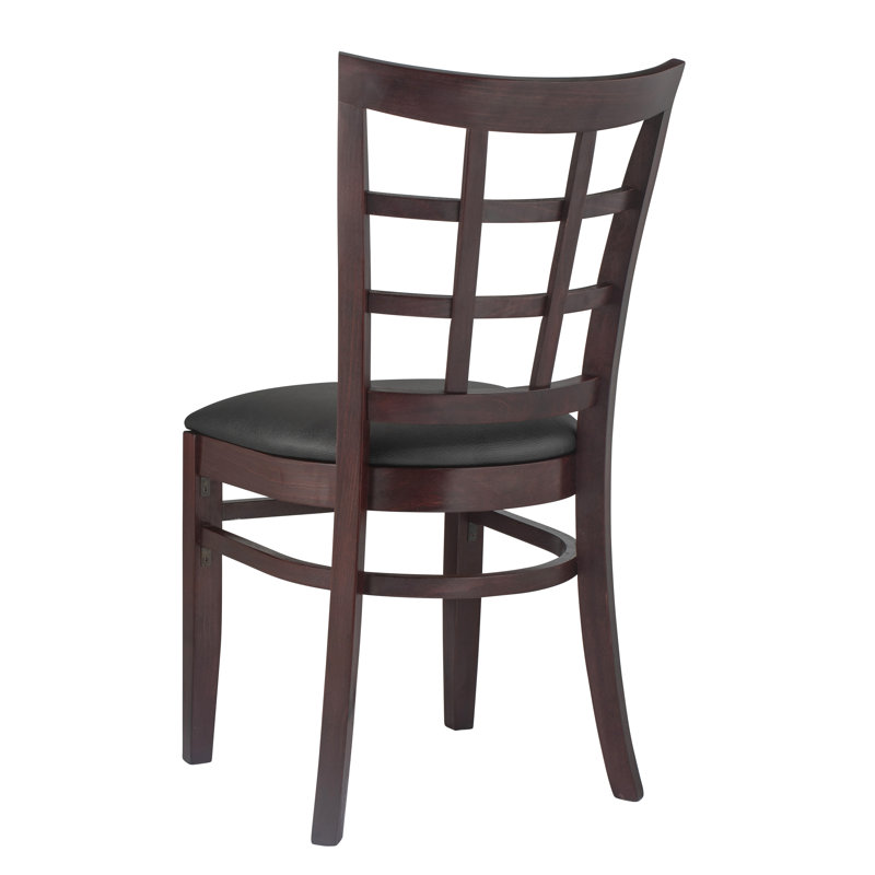 Harner 18'' H Upholstered Beech Side Chair, Dark Mahogany