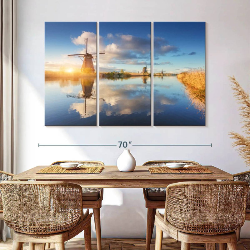 Alvord Windmills At Sunrise, 42" H x 65" W