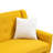 Jaqueze Upholstered Yellow Linen Blend Button Tufted Square Arm Loveseat-45792340