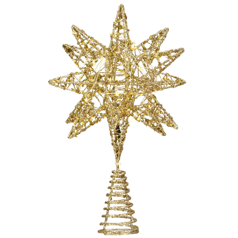 The Holiday Aisle® 14.5" Falling Star Tree Top for Artificial Trees with Dual Color Lights