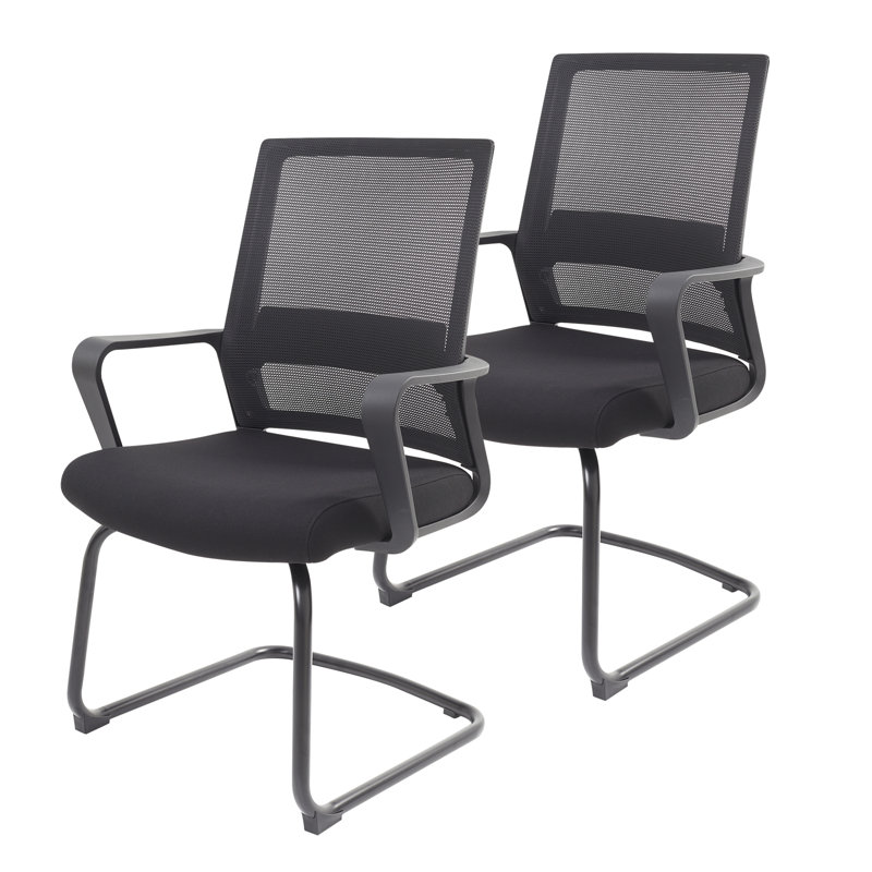 Fauteuil de bureau en filet respirant, Noir, noir, noir, noir