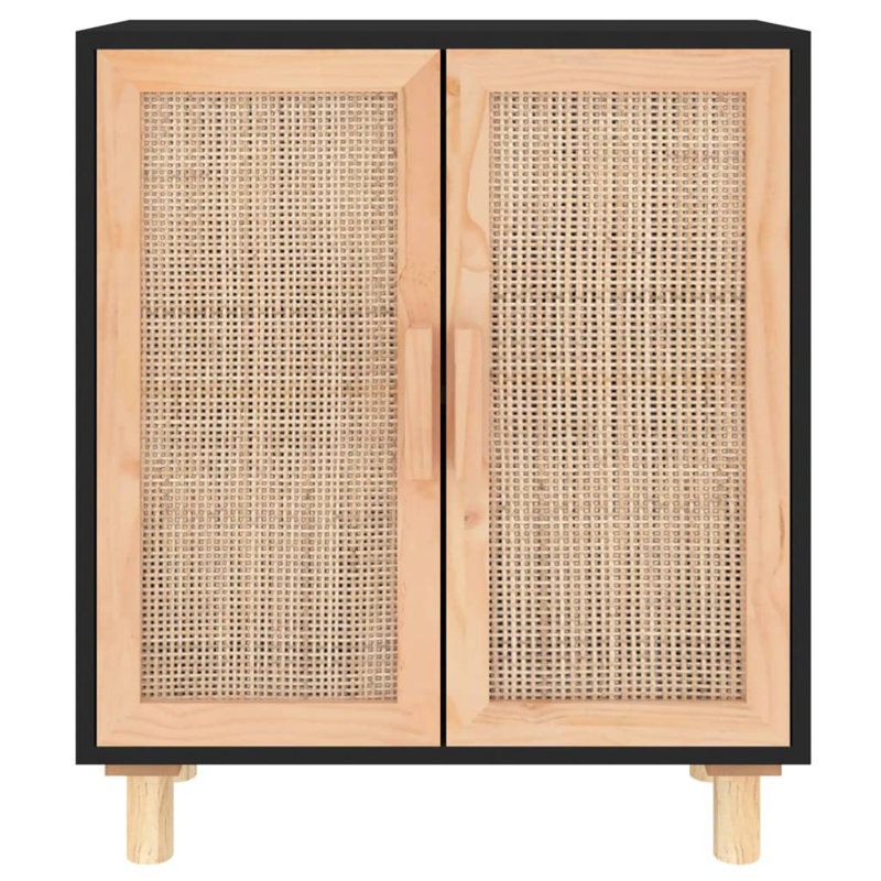 Charlita 60 Cm Wide Pine Wood Sideboard, Black