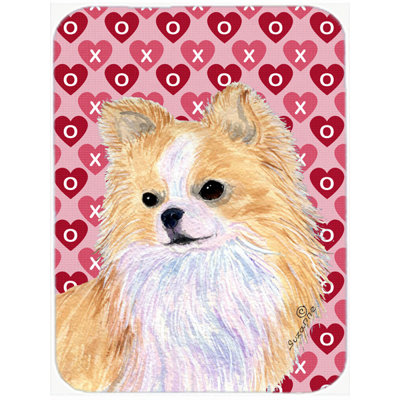 Caroline's Treasures Valentine Hearts Chihuahua Hearts Love and Valentine's Day Portrait Glass Cutting Board