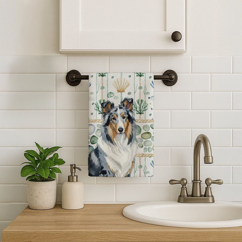 Serviette de cuisine Blue Merle Collie, Bleu merle collie