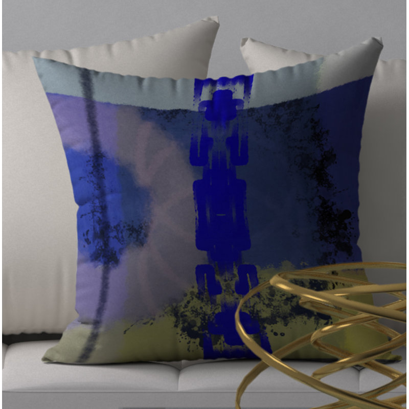 Abstract Reversible Throw Pillow, 20" H x 20" W