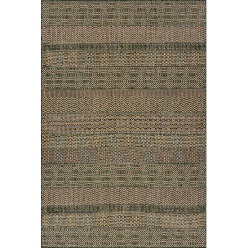 Torelle Indoor/Outdoor Abstract Area Rug, Rectangle 8' x 10', Green