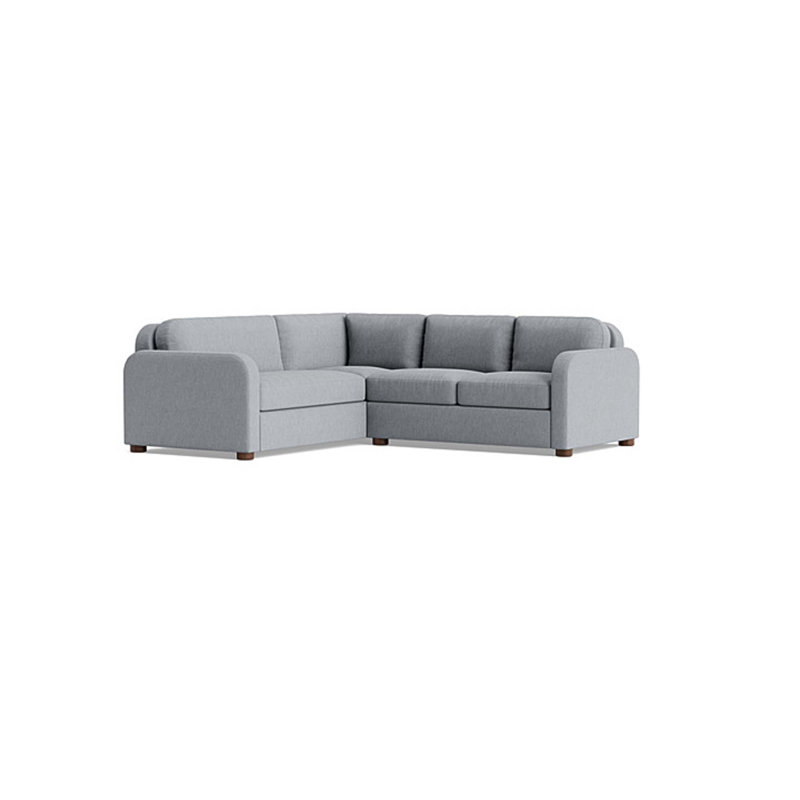 Archie Corner Sectional (95" x 95" ), Corner On Left, Performance Weave - Zinc