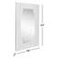 Miroir mural décoratif élégant Elevarre, de couleur crème, 24 po x 36 po Elevarre