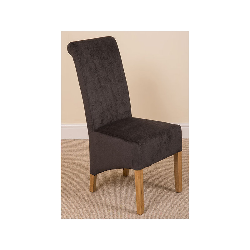 48cm H Fabric Upholstered Side Chair, Black