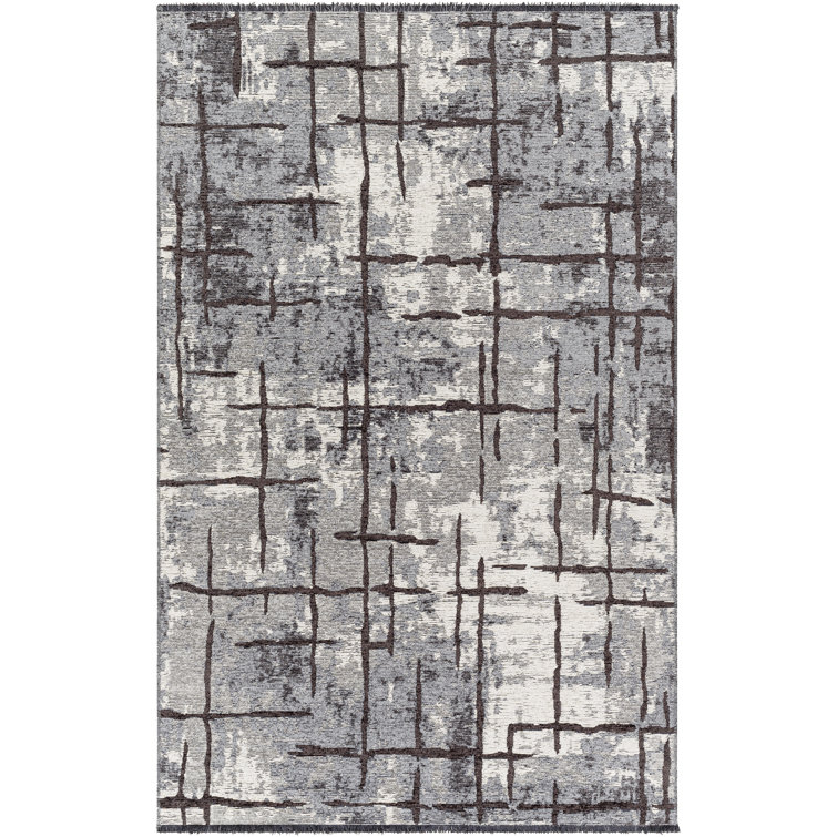 Tapis abstrait tissé à la machine Aastha