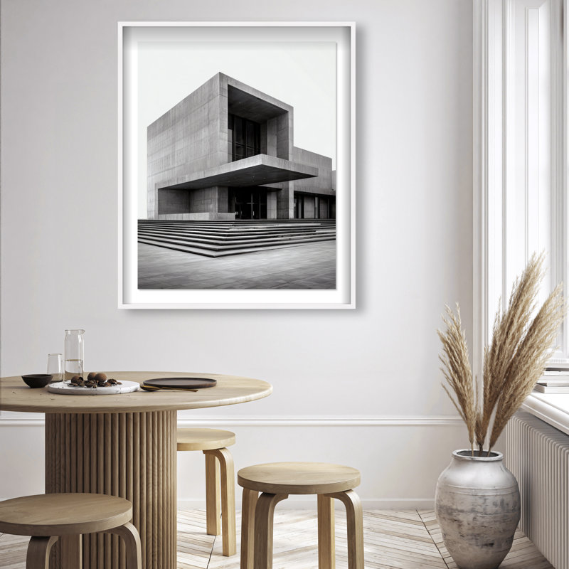 Structural Solitude Framed Graphic Art, 31.5"H x 25.5"W, White Shadowbox