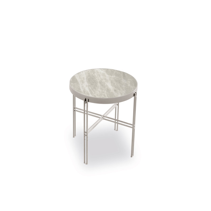 Tadcaster End Table, White, Arabesque