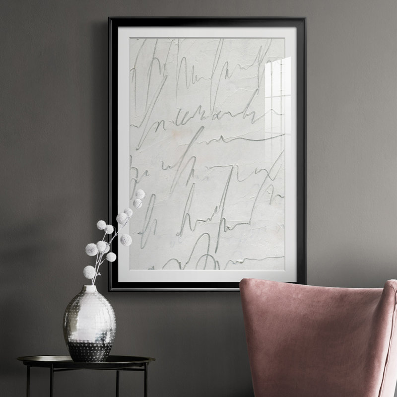 Scrabble I, toile encadrée de qualité supérieure - prête à être accrochée, Papier avec cadre noir, Oui, H 43,5 po x l 31,5 po