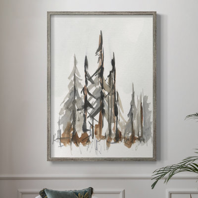 Rustic Evergreens II Framed Print - Solid Wood