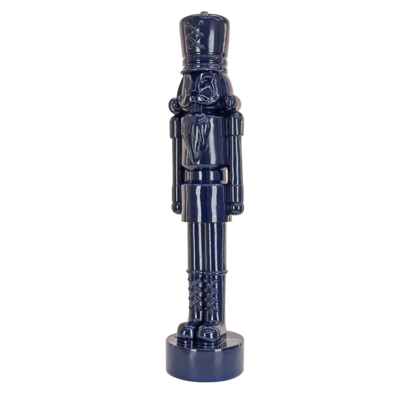 Décoration de Noël casse-noisette, H 18,00 po x l 4,33 po x P 5,12 po, Bleu marine