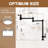 Cedar CASAINC 1.8 GPM Pot Filler Kitchen Faucet with 2 Handle-91290346
