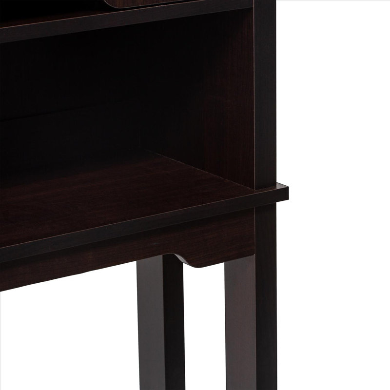 Espresso Wood Adjustable Over-the-Toilet Storage Cabinet