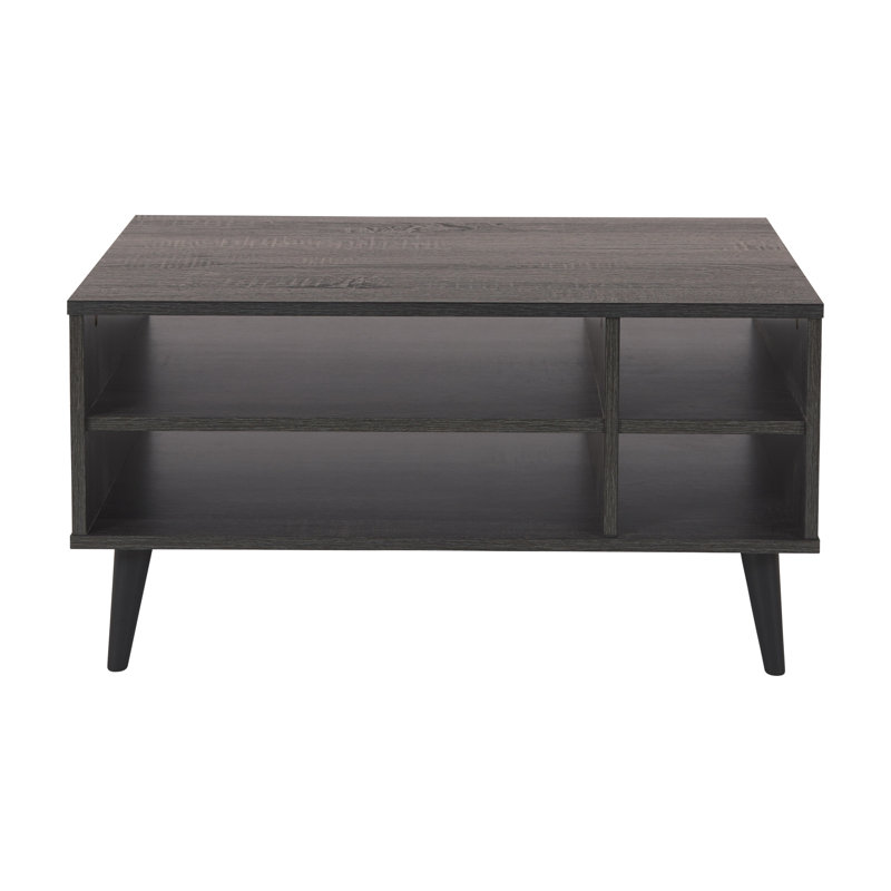 Table basse rectangulaire avec rangement, Noir