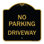 Enseigne Signmission Designer Series - Aucune allée de stationnement | Enseigne architecturale noire et dorée en aluminium de gros calibre 18 po x 18 po | Protégez votre entreprise et votre commune | Fabriqué aux États-Unis