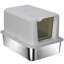 Enclosed Litter Box with Built-in Scoop