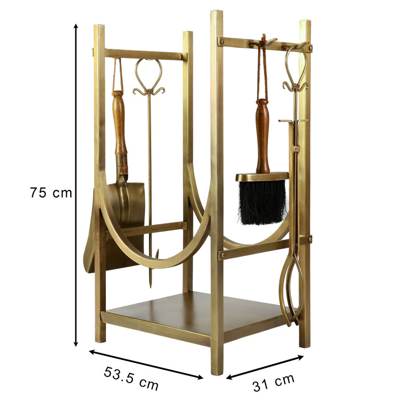 Amaron Fireplace Accessory, Gold