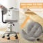  Height Adjustable Swivel Drafting Stool With Backrest Footrest And Thick Cushion, White-587993905
