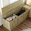 Banc de rangement d'angle pour le patio avec 2 casiers rabattables